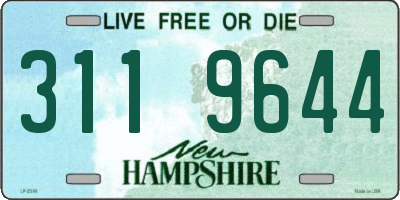 NH license plate 3119644