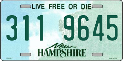 NH license plate 3119645