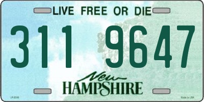 NH license plate 3119647