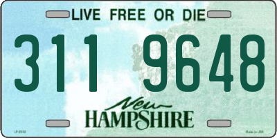 NH license plate 3119648
