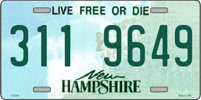 NH license plate 3119649