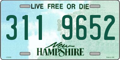 NH license plate 3119652