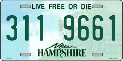 NH license plate 3119661