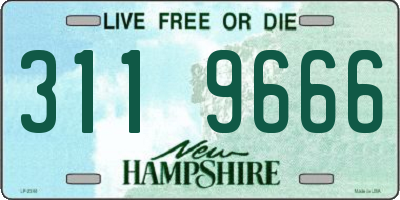NH license plate 3119666