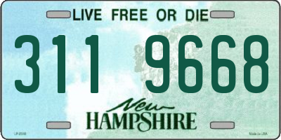 NH license plate 3119668
