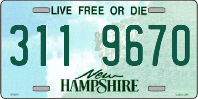 NH license plate 3119670