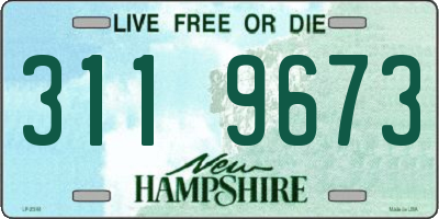 NH license plate 3119673