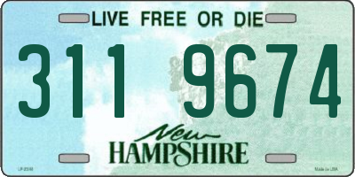 NH license plate 3119674