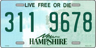 NH license plate 3119678