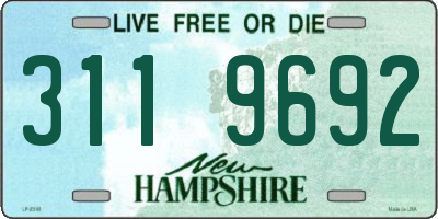 NH license plate 3119692