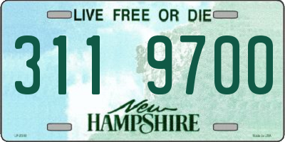 NH license plate 3119700