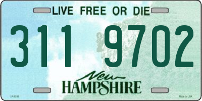 NH license plate 3119702