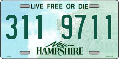 NH license plate 3119711