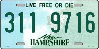 NH license plate 3119716