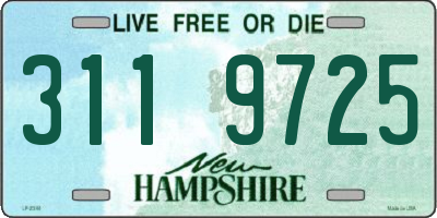 NH license plate 3119725