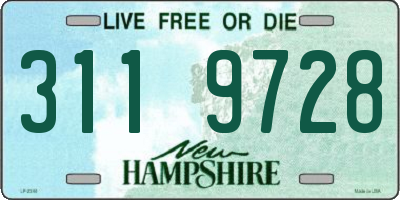 NH license plate 3119728