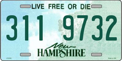 NH license plate 3119732