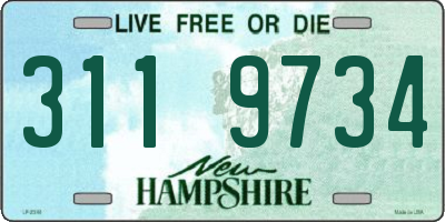 NH license plate 3119734