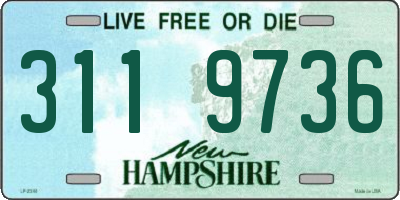 NH license plate 3119736