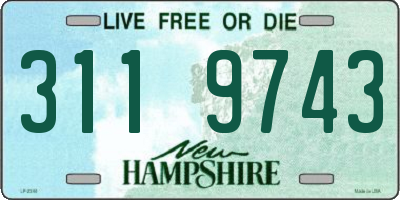 NH license plate 3119743