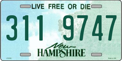 NH license plate 3119747