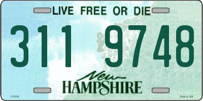 NH license plate 3119748