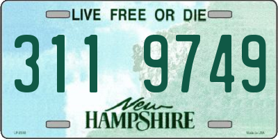 NH license plate 3119749