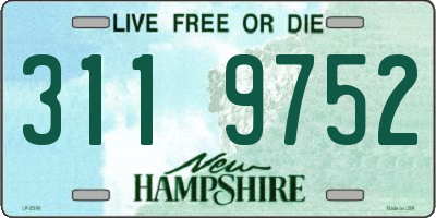 NH license plate 3119752