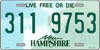 NH license plate 3119753