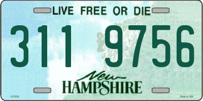 NH license plate 3119756