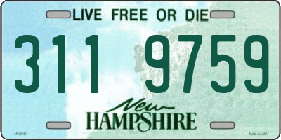 NH license plate 3119759