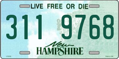 NH license plate 3119768