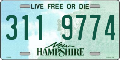 NH license plate 3119774