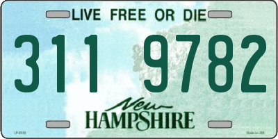 NH license plate 3119782