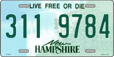 NH license plate 3119784