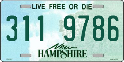 NH license plate 3119786