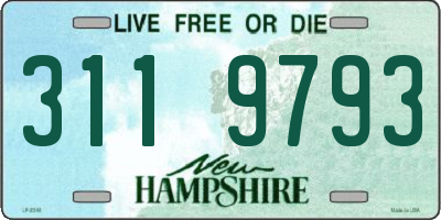 NH license plate 3119793