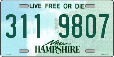 NH license plate 3119807