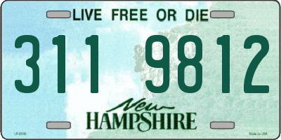 NH license plate 3119812