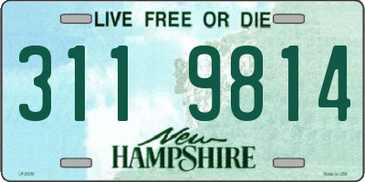 NH license plate 3119814