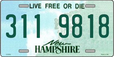 NH license plate 3119818