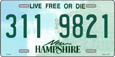 NH license plate 3119821