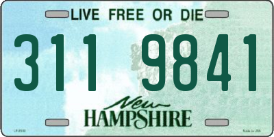NH license plate 3119841