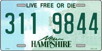 NH license plate 3119844