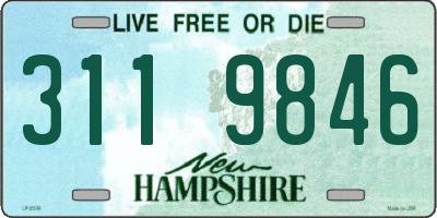 NH license plate 3119846