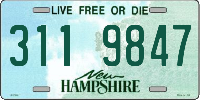 NH license plate 3119847