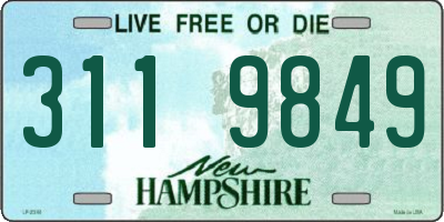 NH license plate 3119849