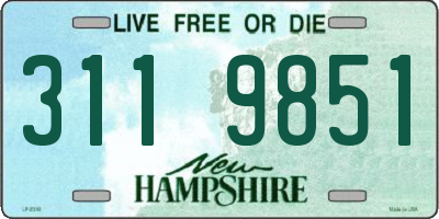 NH license plate 3119851