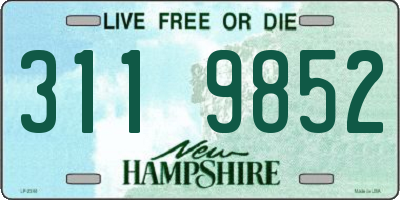 NH license plate 3119852