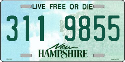 NH license plate 3119855